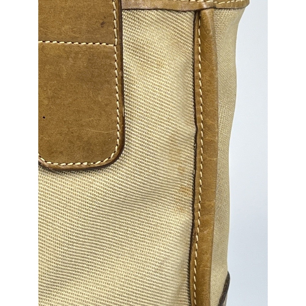 Vintage Ghurka Marley Hodgson No 70 Chukka Stadium Tote Bag Khaki Canvas Leather - Picture 8 of 12